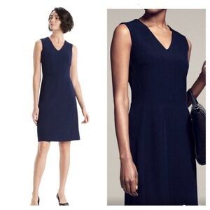 MM Lafleur Annie Navy Midi Dress. Size 8.